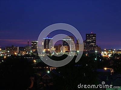 Dayton, Ohio Skyline At Night Royalty Free Stock Photos - Image: 1448218