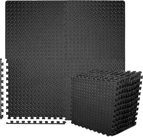 24 x 24 EVA Foam Floor Tiles BEAUTYOVO Puzzle Exercise Mat with 12/24 Tiles Interlocking Foam ...