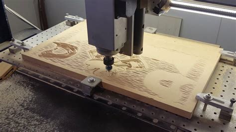 CNC wood engraving - YouTube