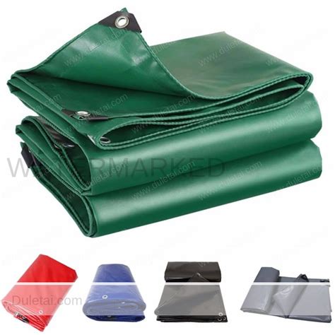 PVC tarp with coated and laminated polyester material.