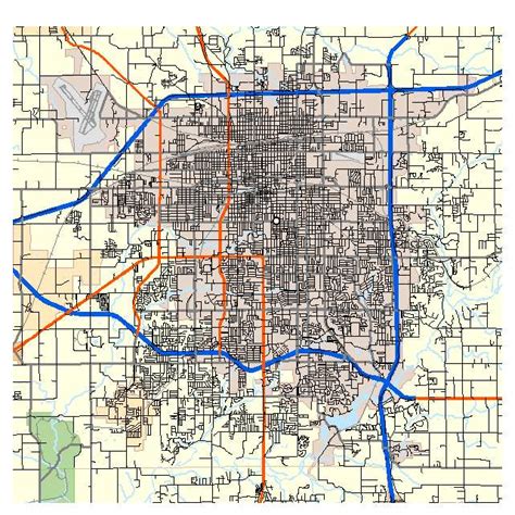 Aerial Photography Map of Springfield, MO Missouri