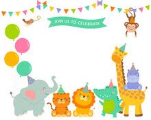 Cute Hippo Birthday Banner Free Stock Photo - Public Domain Pictures