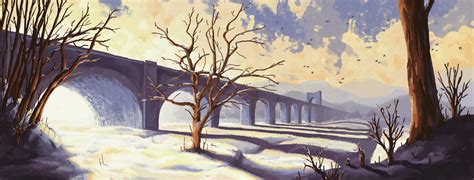 ArtStation - Winter Bridge