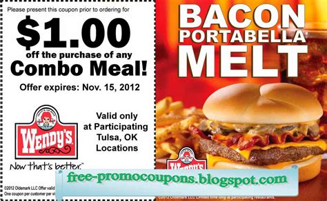 Printable Coupons 2021: Wendys Coupons