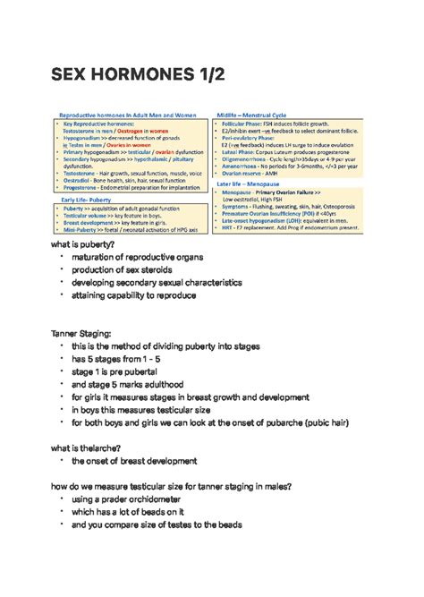 SEX Hormones BRS - BRS - SEX HORMONES 1/ what is puberty? Tanner ...