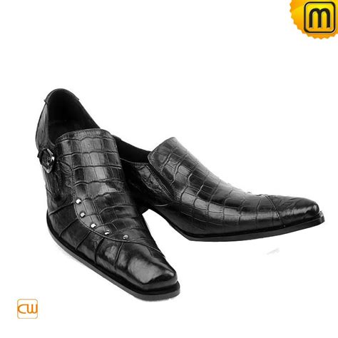 Italian Mens Leather Dress Shoes Black CW701105