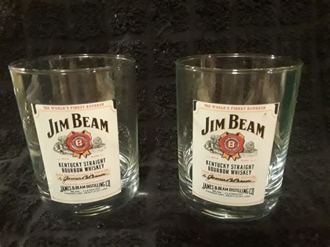 pair of JIM BEAM BOURBON cocktail glasses | Collectors Weekly