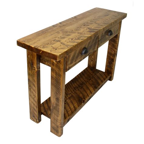 Rustic Console Table With Drawers | Four Corner Furniture | Bozeman MT