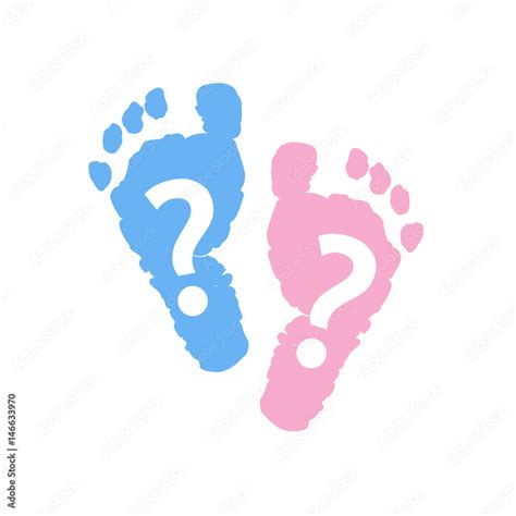 Baby foot prints. Baby girl baby boy. Twin baby symbol. Baby gender reveal symbol Stock ...