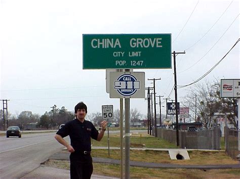 My pilgrimage to CHINA GROVE Texas. Yes, it is indeed a "sleepy little ...