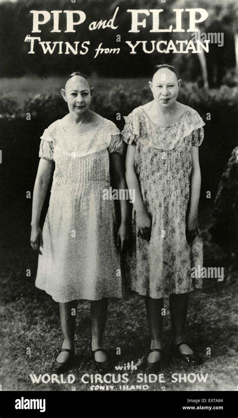 1930s USA Pip & Flip Circus Freaks Poster Stock Photo - Alamy