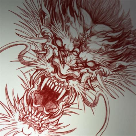 Japanese Dragon Head Tattoo