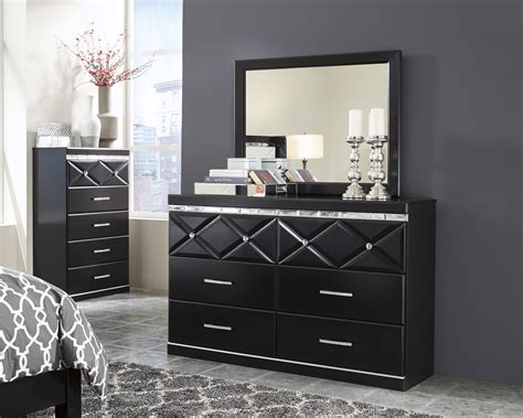 Fancee Solid Black Finish Contemporary Dresser | Marjen of Chicago ...