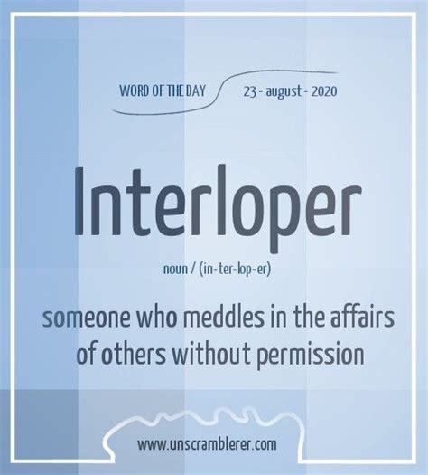 Interloper | Interesting english words, Writing words, Words