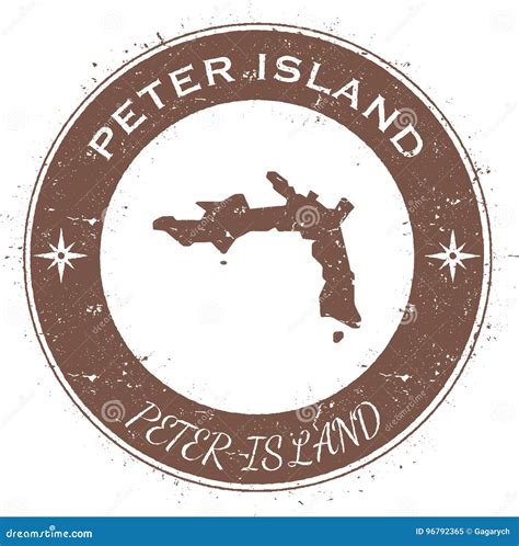 Peter Island Circular Patriotic Badge. Stock Vector - Illustration of ...