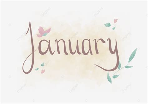 January Cute Lettering, Lettering, January, Cute PNG Transparent Clipart Image and PSD File for ...