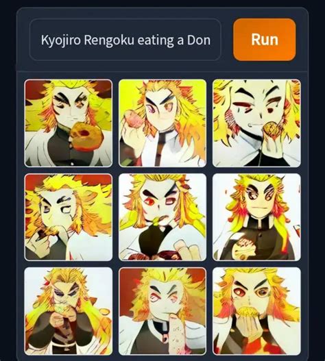 Rengoku eating a donut : r/animememes