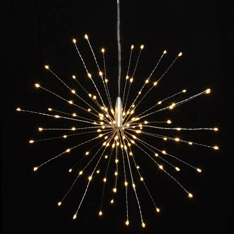 Starburst Silver 30 cm Indoor / Outdoor Led Light Ornament – Tilt Art