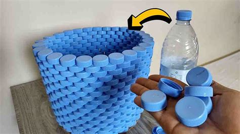 DIY Laundry Basket Using Plastic Bottle Caps