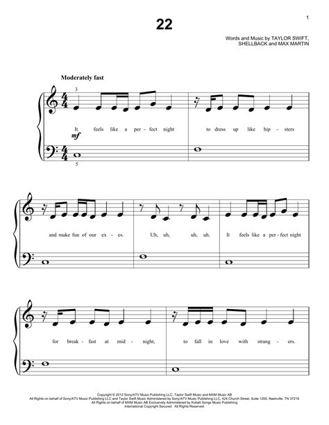 Taylor Swift, Easy Piano - Search Results | Sheet Music Direct