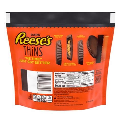 Reese's Dark Chocolate Peanut Butter Cups Thins Share Pack Candy, 7.37 oz - Kroger