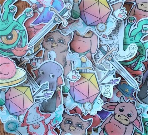 Various Dnd Stickers Creatures and Objects - Etsy