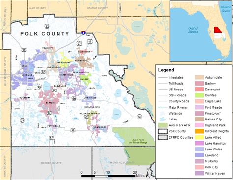 Polk County Location Map - CFRPC - Central Florida Regional Planning ...