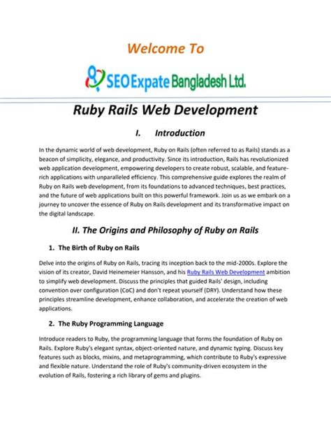 Ruby Rails Guide Web Development | PDF