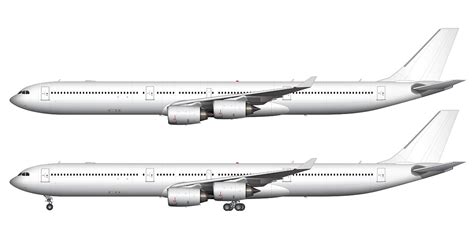 Airbus A340-600 blank illustration templates – Norebbo