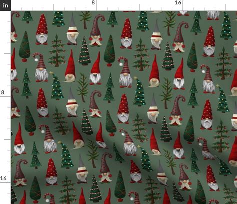 Christmas Gnomes Fabric | Spoonflower