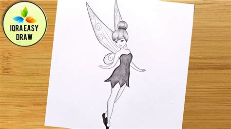 How to Draw Tinkerbell easy step by step || Draw A Tinkerbell || Disney ...