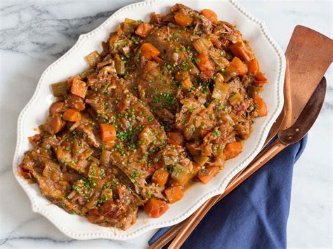 Jewish-Style Braised Brisket With Onions and Carrots Recipe