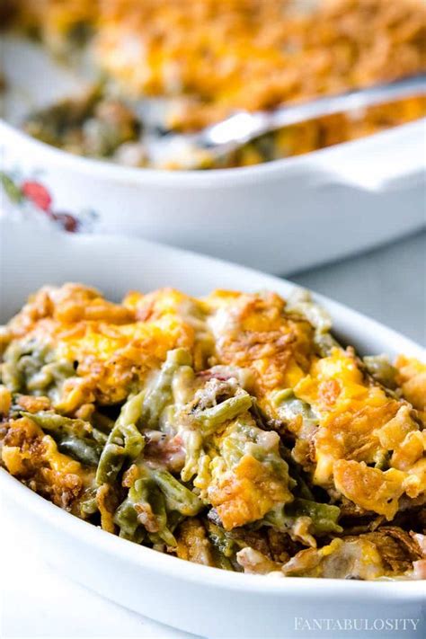 The BEST Green Bean Casserole with Bacon and Cheese | Green bean casserole bacon, Best green ...