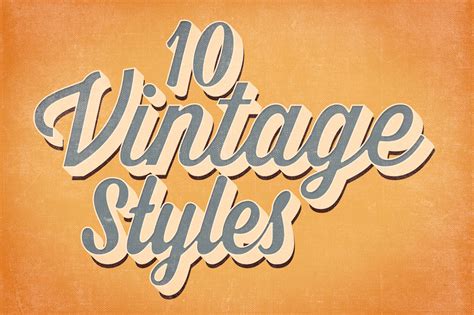 10 Free Vintage Text Styles - Dealjumbo.com — Discounted design bundles with extended license!