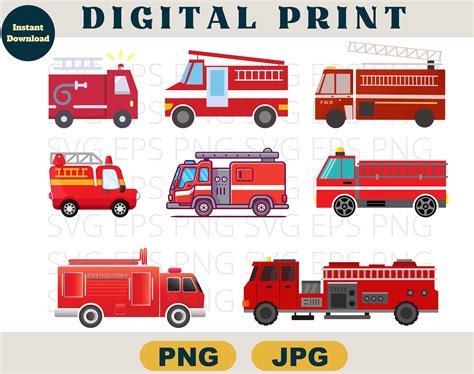 Fire Truck Clipart, Fire Truck Images, Fire Engine Png, Fire Truck ...