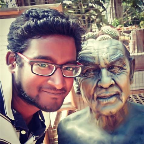 Selfie with cactus head, In Auroville botanical garden, in Cactus house, #auroville # ...