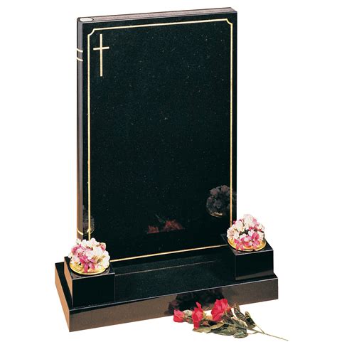GH101 Black Granite Headstone - UK Memorial Service
