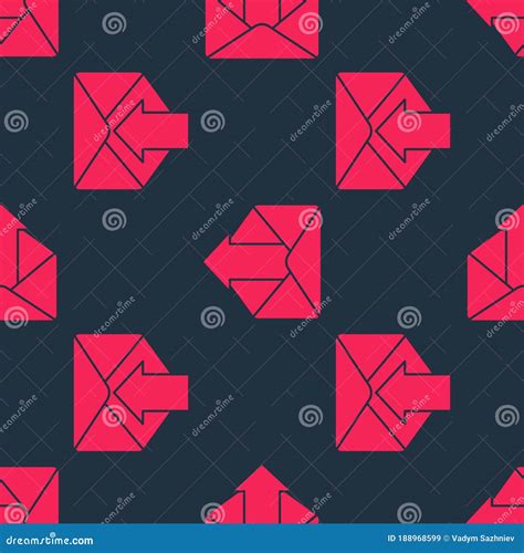 Set Envelope and Outgoing Mail on Seamless Pattern. Vector Stock Vector ...