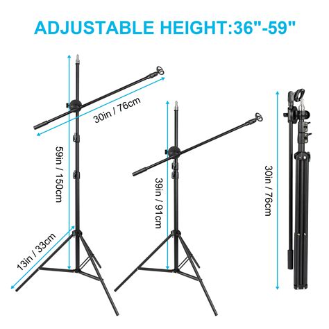 New Height Adjustable Custom Microphone Stand Metal Studio Mic Stand Flexible Tripod Frameworks ...