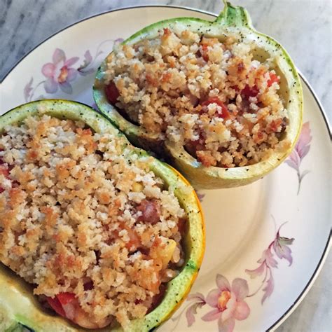 Stuffed Round Zucchini - Pams Daily Dish