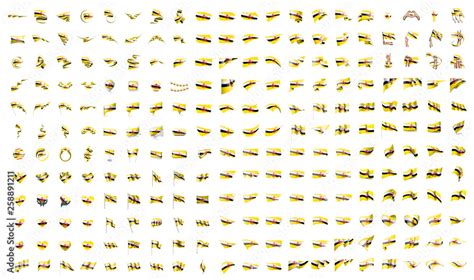 very big collection of vector flags of the Brunei Stock Vector | Adobe Stock