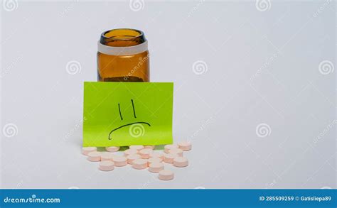 Tablets of Different Types and Colors in the Package and with it Stock Image - Image of glass ...