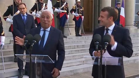 Learn French with speeches I Emmanuel Macron avec Antonio Costa ...