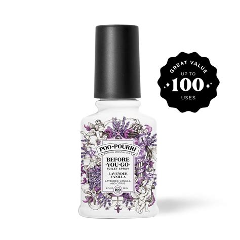 Poo-Pourri Original Lavender Vanilla Citrus Toilet Spray, 2 Oz Travel Size, Odor Eliminating Air ...