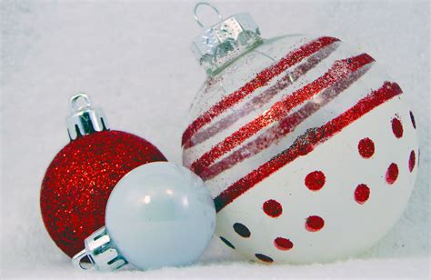 Three Christmas Tree Ornaments Free Stock Photo - Public Domain Pictures