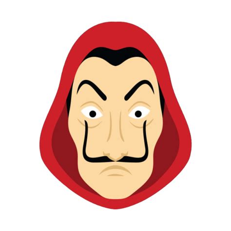 Money Heist Mask, Iconic, Red, Theatrical, Series PNG