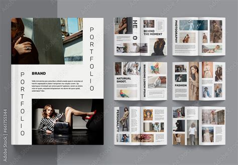 Portfolio Book Design Layout Stock Template | Adobe Stock