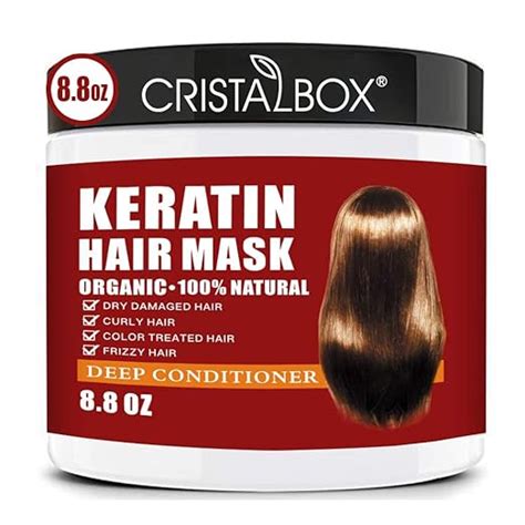 Amazon.com: CRISTALBOX Keratin Hair Mask,Deep Repair Damage Hair Root ...