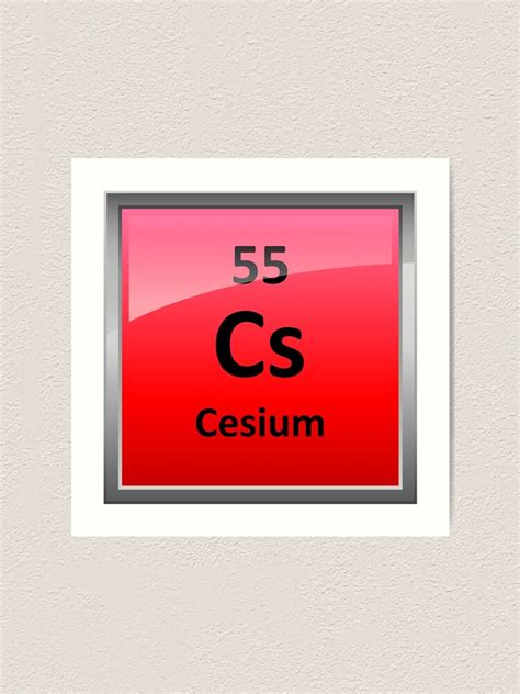 "Cesium Periodic Table Element Symbol" Art Print by sciencenotes | Redbubble