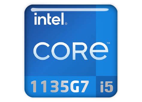 Intel Core i5 1135G7 1"x1" Chrome Effect Domed Case Badge / Sticker Lo – Sticker Library